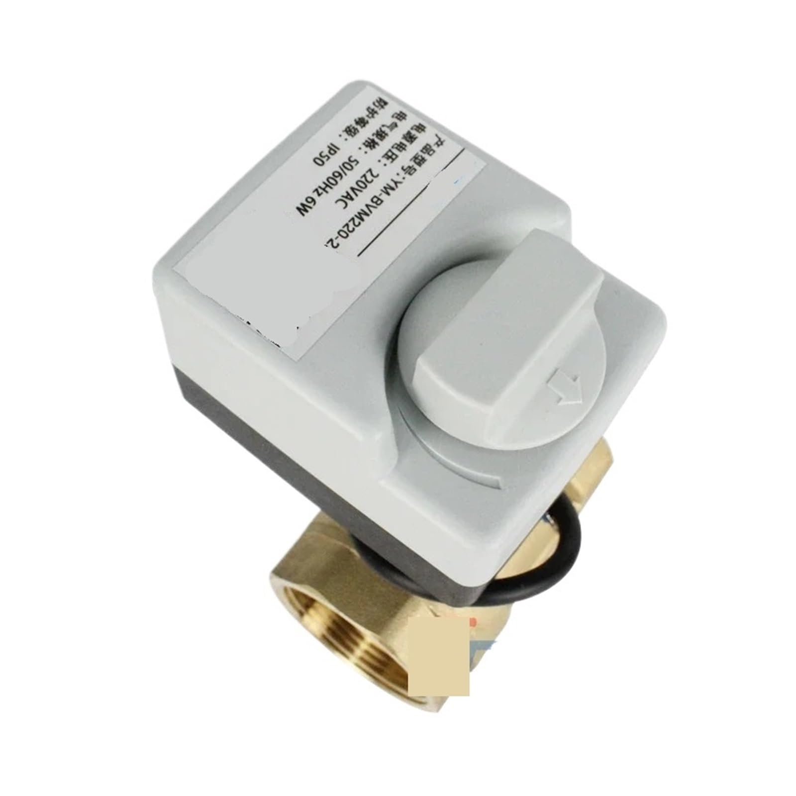 BFSYDLUJ DN20 Brass Wire Buckle Internal Thread Electric Ball Valve 220v with Manual Function Electric Two Way on/off Valve(A)