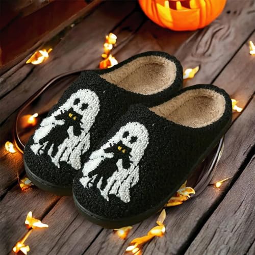Cute Slippers for Women Halloween Fun Cute Holiday House Shoes Fluffy Warm Slipper Gifts for Adults3