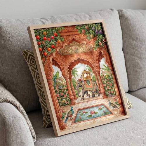 Image of kotart Traditional Art Wall Painting Home Decoration With Frame For Living Room Bed Room Hotel Wall Decor Digital Reprint Engineered Wood (13X17 inch)