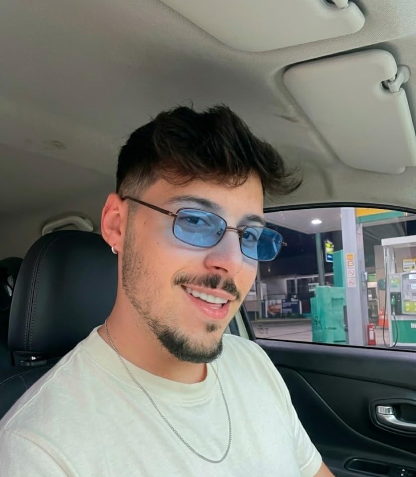 Image of Rectangle Retro UV Protection Sunglasses for Men & Women, Stylish 90's Narrow Frame