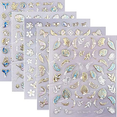Zoance 20 Sheet 5D Nail Art Stickers Cover