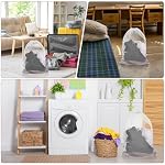 24x36 IN Mesh Laundry Bags with Drawstring [2PCS] - Large Durable Washable Laundry Hamper Liner for Travel & Sports & Dorms - [White] Mesh Bags - Image 2