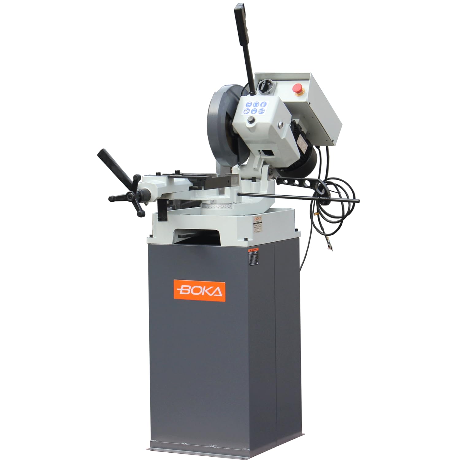 BOKA Manuelle Metallkreissäge, 250mm HSS-Sägeblatt, Gehrungssäge mit Doppelschraubstock, präzises Metallschneiden, ideal für Stahl, Aluminium, Kupfer, CS-250