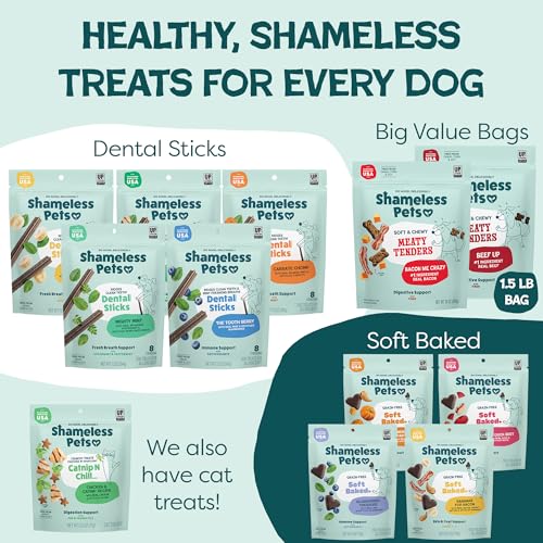 Image of Shameless Pets Soft Dog Treats - Beef Up Meaty Tenders, Soft & Chewy Treats for Dogs, Real Beef 1st Ingredient, Grain Free, Healthy Treats for Small, Medium & Large Dogs, 8oz