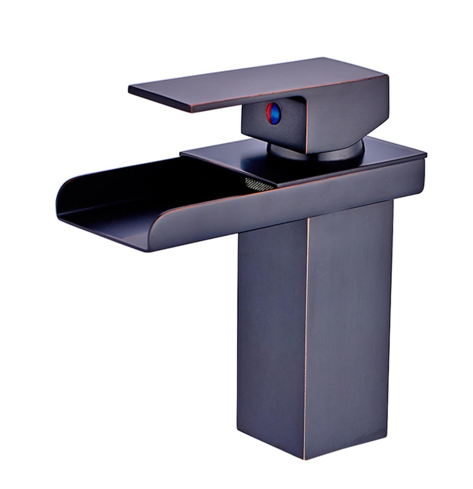Mitigeur cascade noir rétro pour lavabo monotrou de salle de bains - 8