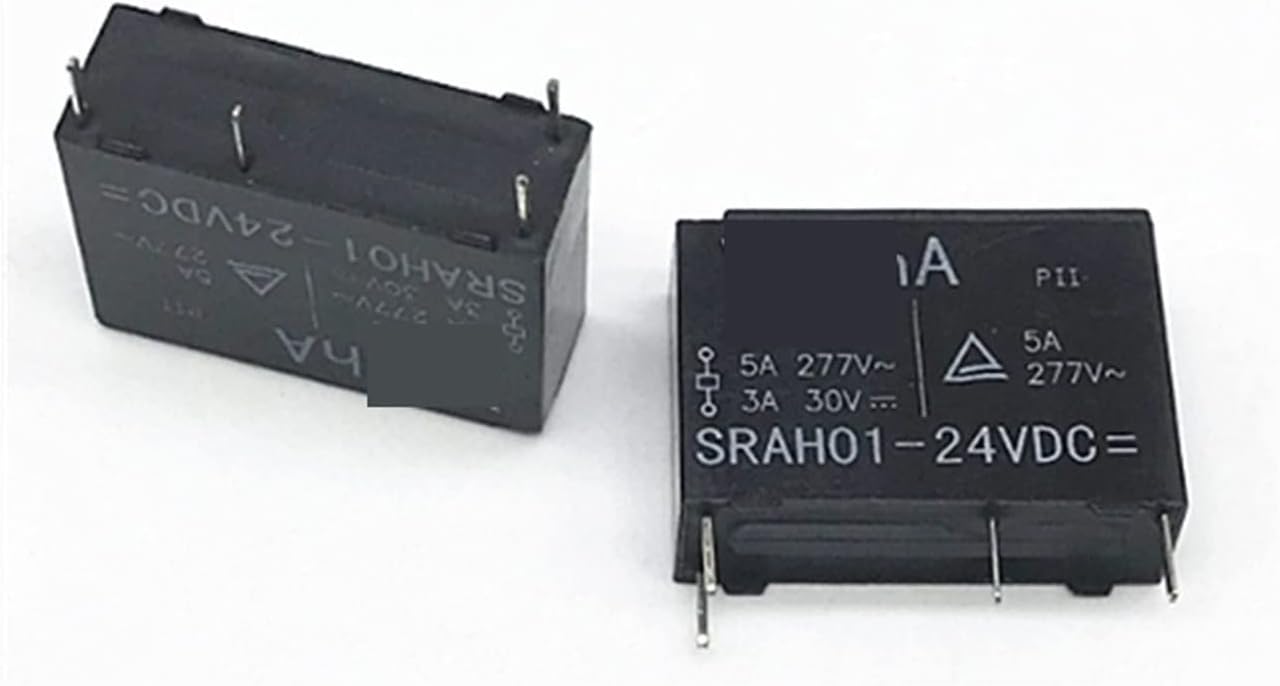 10Pcs Relay SRAH01-12VDC SRAH01-24VDC SRAH01 12VDC 24V 4PIN 5A Replace HF46F-24-HS1 G5NB-1A-E(SRAH01-24VDC)