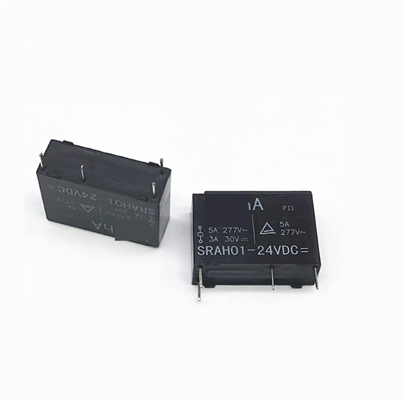 QEFHSVVZE 10Pcs Relay SRAH01-12VDC SRAH01-24VDC SRAH01 12VDC 24V 4PIN 5A Replace HF46F-24-HS1 G5NB-1A-E(SRAH01-24VDC)