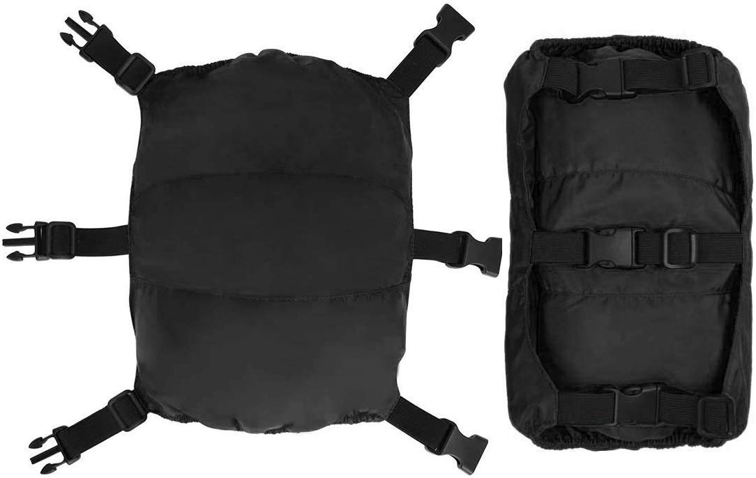 Genouillères Coupe-vent Pour Moto JISADER - Cuir PU - Réglables - Pour Randonnée, Snowboard, Pêche