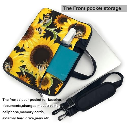Bolso Tote para Laptop Sunflower Bees para hombres y mujeres miniatura 5