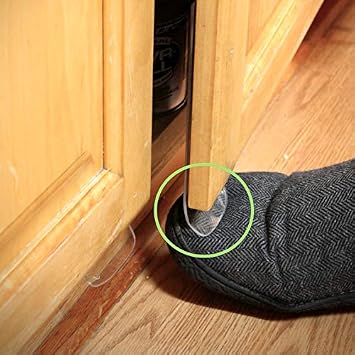 ToeIn - Hands Free Cabinet Door Solution - Adhesive Toe Foot Pull - 4 Pack