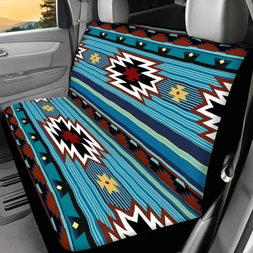 WELLFLYHOM Aztec Print Universal Rear Split Bench Seat...