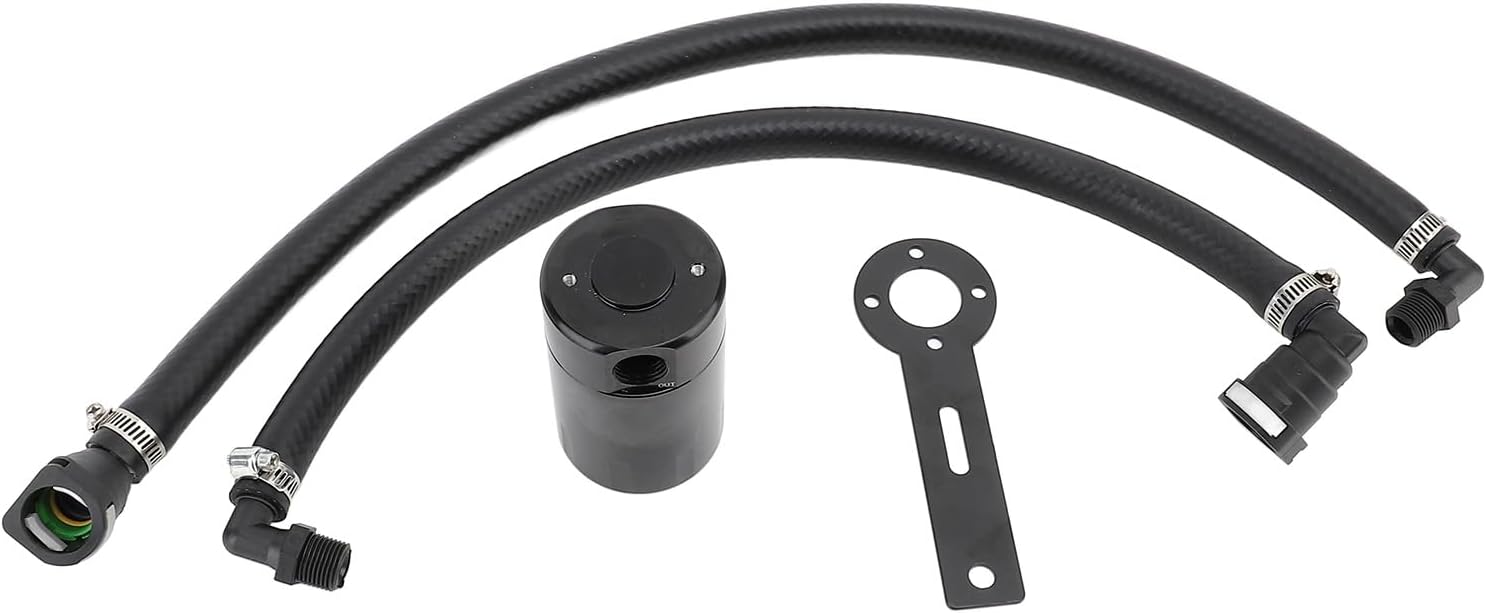 3oz Air Oil Separator Aluminium Alloy Leak Proof Oil Catch Can Tank Hose Filter 6.2L 2021-2023 Truck Engine Maintenance,