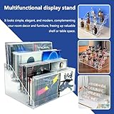 4Tier Clear Acrylic CD Holder Cascading CD Storage Rack,DVD/CD Display Rack & Vinyl Record Storage Stand Holds up to 32 Standard CD Cases for Media Shelf Storage and Organization (clear, Large size) - Image 4