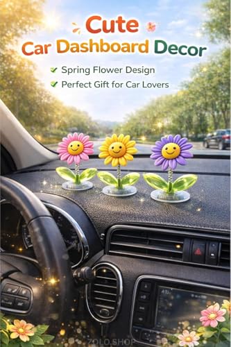 Image of Miniature Set for Home Decor, Deepawali Gift, Living Room, Figurines, Cake Decoration Items - Resin Car Dashboard Items (Multicolor) ((Flower Miniature Set of 5))
