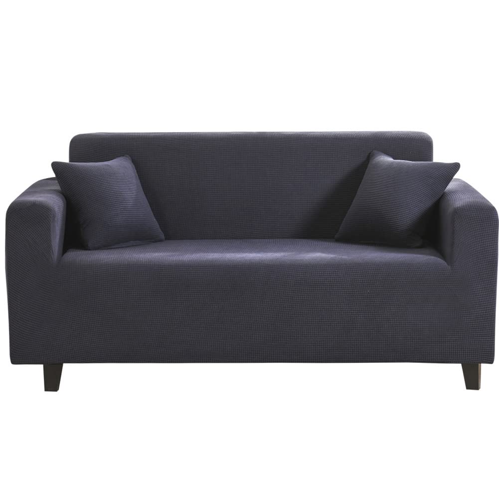 Housse canapé extensible animaux : protégez votre 3 places bleu marine