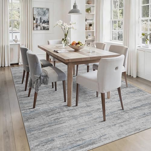 8x10 Area Rugs for Living Room,Modern Abstract Non-Slip Backing Washable Rugs,Soft Thin Large Area Rug，Stain Resistant Carpets for Bedroom Dining Room Home Decor - image 7