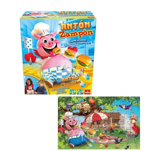 Goliath - Exclusivo - Anton Zampon Con Puzzle Extra De 24 Piezas - Juego De Mesa Para Niños Y Niñas A Partir De 4 Años - Juego De Acción - Es Goliath - Exclusivo - Anton Zampon Con Puzzle Extra De 24 Piezas - Juego De Mesa Para Niños Y Niñas A Partir De 4 Años - Juego De Acción - Es