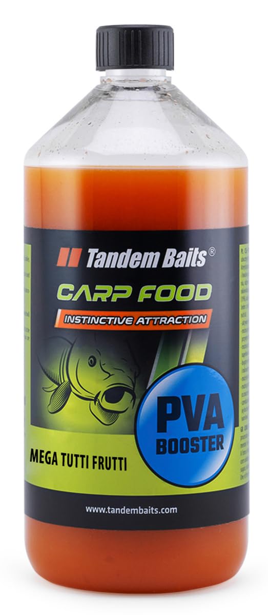 Tandem Baits Carp Food PVA Booster Mega Tutti Frutti | Carp Booster Liquid | Carp Fishing Without Effort | Boilies Bait for Big Fish Fishing | Carp Accessories for Professionals & Hobby Anglers 1000ml
