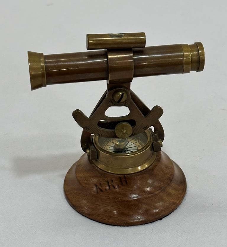 Telescopio Decorativo Alidada de Latón 4" con Brújula Base miniatura 7