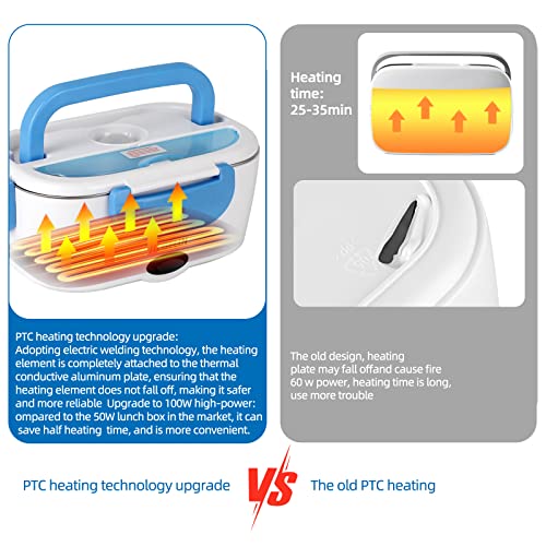 Jiegelin Electric Luncheaze Lunch Box For Adults Food Heater,Loncheras Electricas Para Calentar Almuerzo,Bento Box Adult Hot Lunch Box Self Heating Portable Food Warmer For Working Men For Car #TOP4