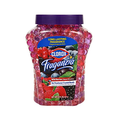 Clorox Fraganzia Air Freshener Beads In Wild Berries Scent, 12 Oz Jar | Gel Beads Air Freshener Scent Beads | Car Air Freshener For Car Or Home - 12 Pack #TOP1