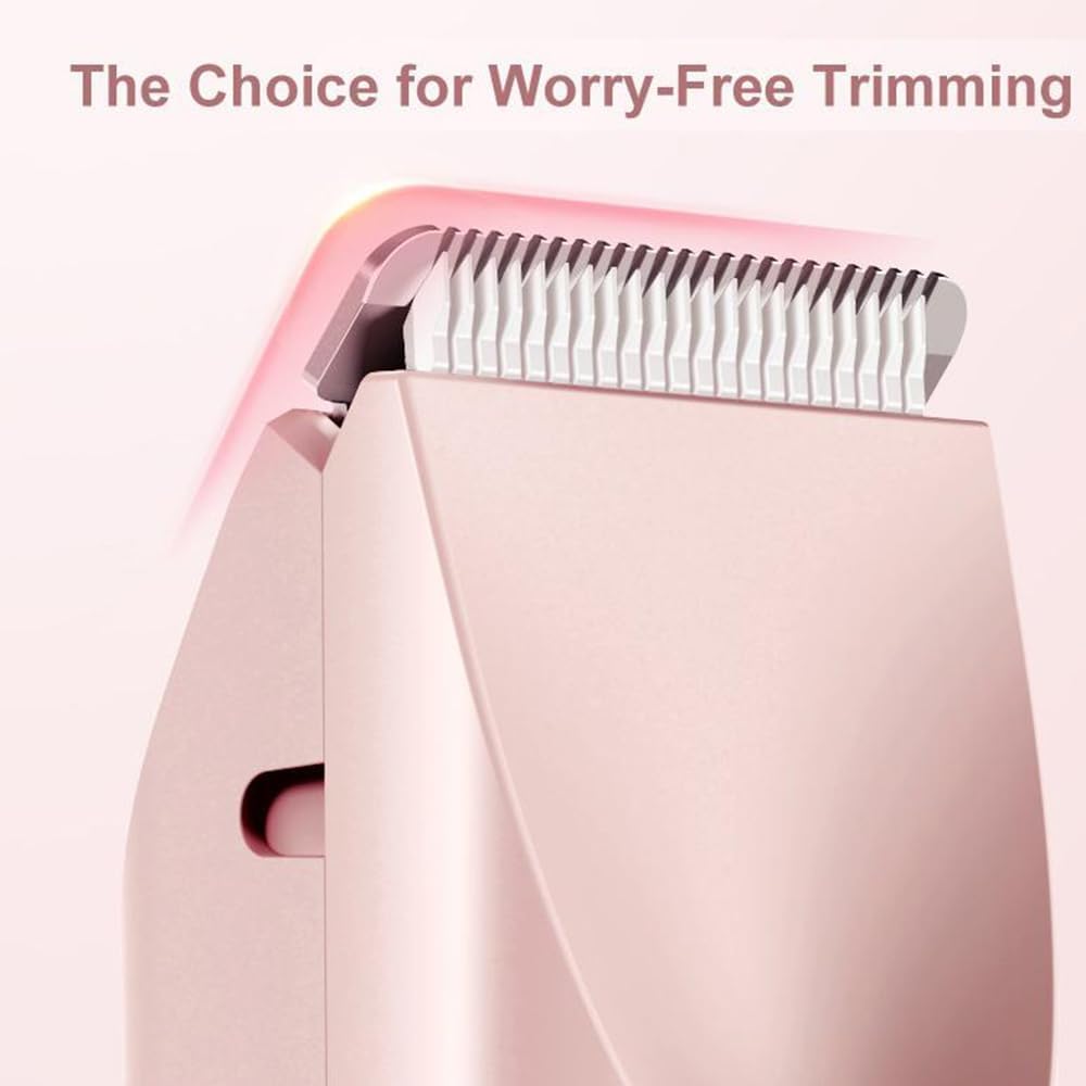 Pelvora Intimrasierer 5-In-1 Für Damen, Pelvora Intim Trimmer, Elektrischer Rasierer Damen, Mit Usb-Ladestation, Ipx7 Wasserdichter, Für Körper, Achseln, Bikini, Augenbrauen Und Nase (Lila)