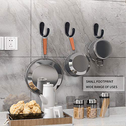 IBosins-15PCS-Coat-Hooks-Wall-Mounted-Single-Prong-Robe-Hook-for-Hanging-Towel-Hooks-with-30-Screws-for-Bags-Hat-Cap-Scarf-Cup-Black