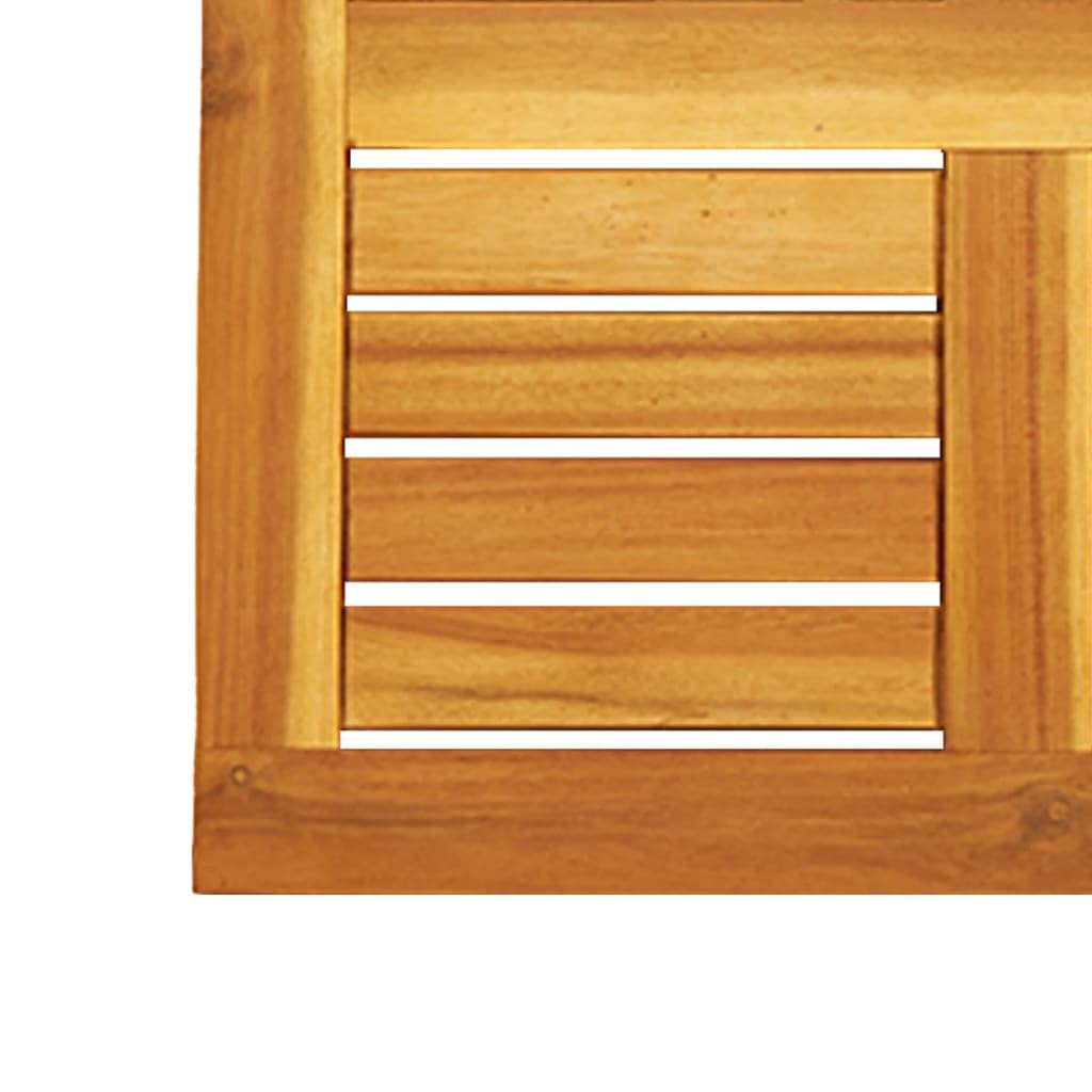 Tischplatte 50 x 50 x 2 cm, quadratisch, aus Akazienholz, Gartentischplatte, robust und langlebig, rustikales Design, pflegeleicht mit einem feuchten Tuch abwischen.