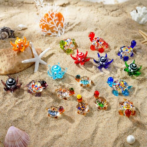 Figurines tortue de mer mini déco verre soufflé H&D - 7