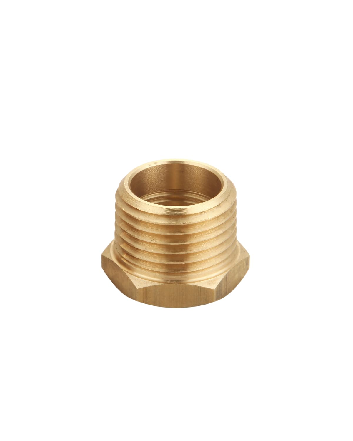 Buje hexagonal reductor de latón NPT macho de 3/10.2 cm x 1/5.1 cm NPT hembra, 5 piezas