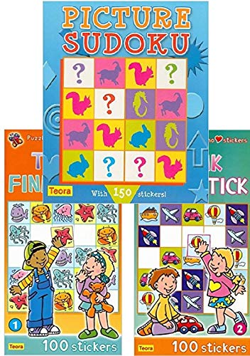 3 PACK Picture Sudoku books for smart kids