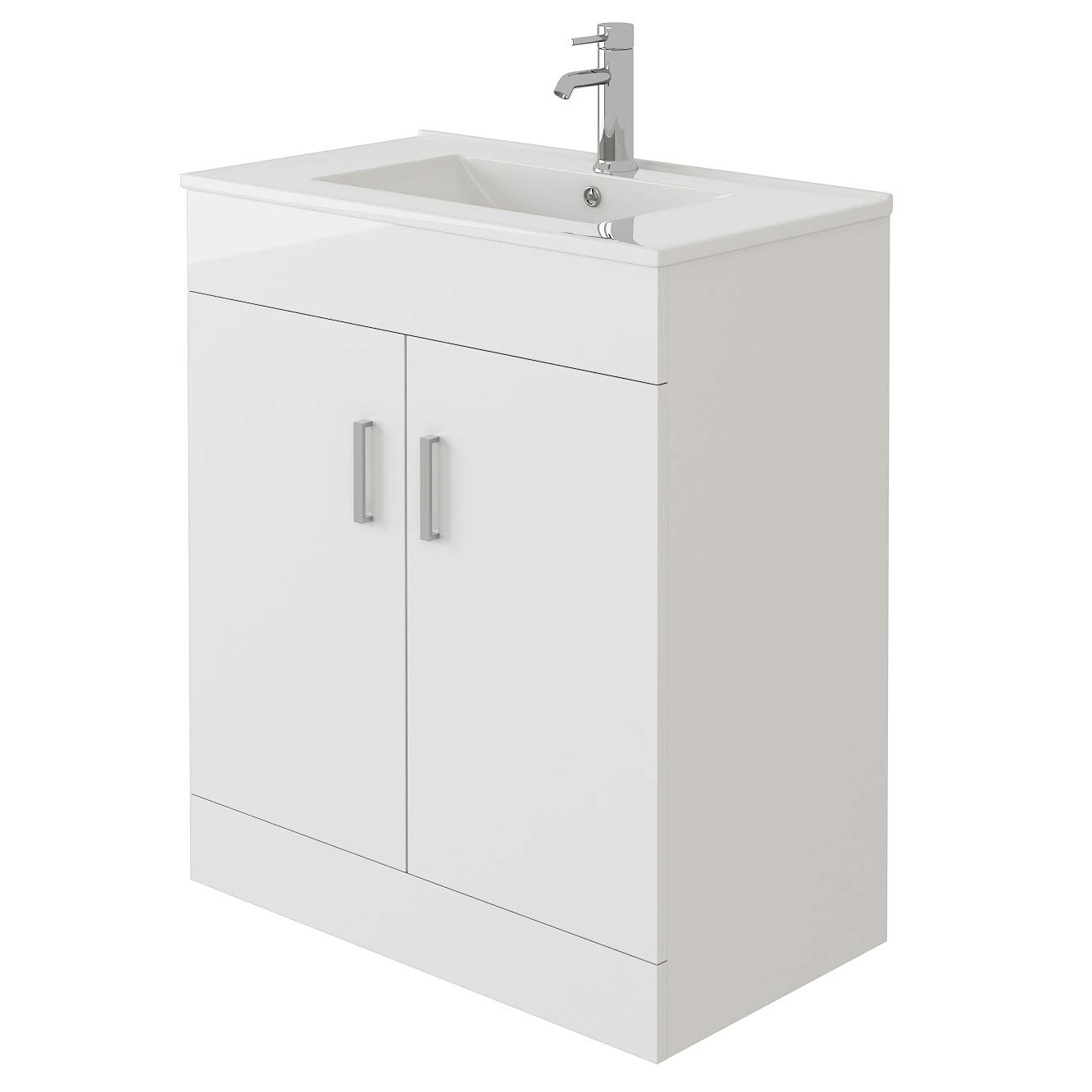 Buy VeeBath Sphinx High Gloss White Free Standing Basin Vanity