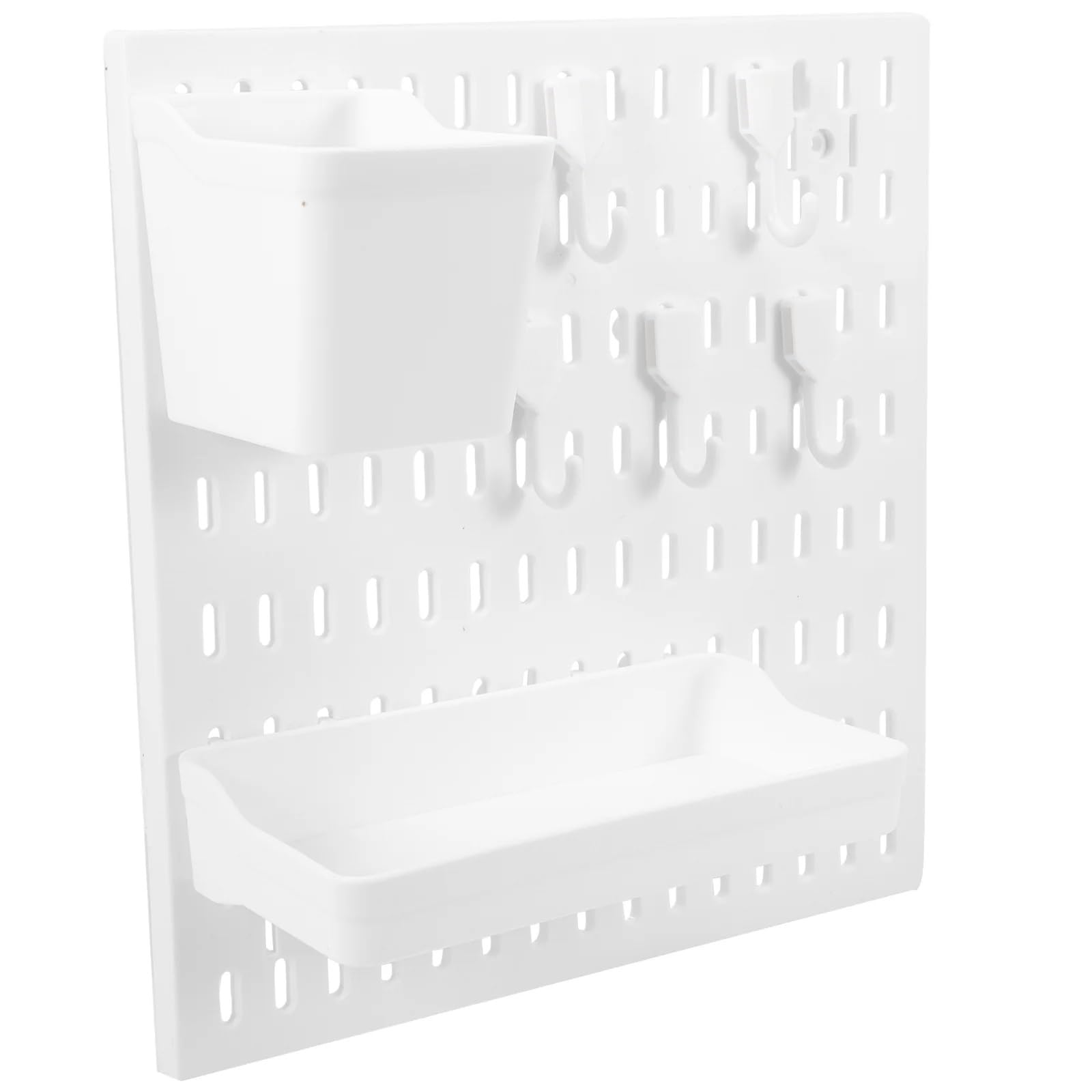 Pegboard Lagerregal, Peg Board Rack, Pegboard Wand-Organizer, Türrückwand-Ausstellungsstand for Kunsthandwerksshows, Weiß, Haushaltsbedarf, Büro