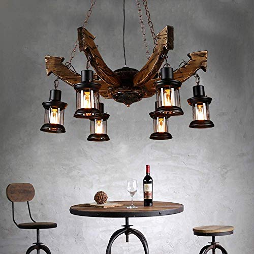 Preisvergleich Produktbild Industrielle Wandleuchter, Antik-Wandleuchter, 6 Lichter, rustikale Wandleuchte, Retro-Wasserrohr-Stil, Kupfer-Wandmontage, E26-Sockel