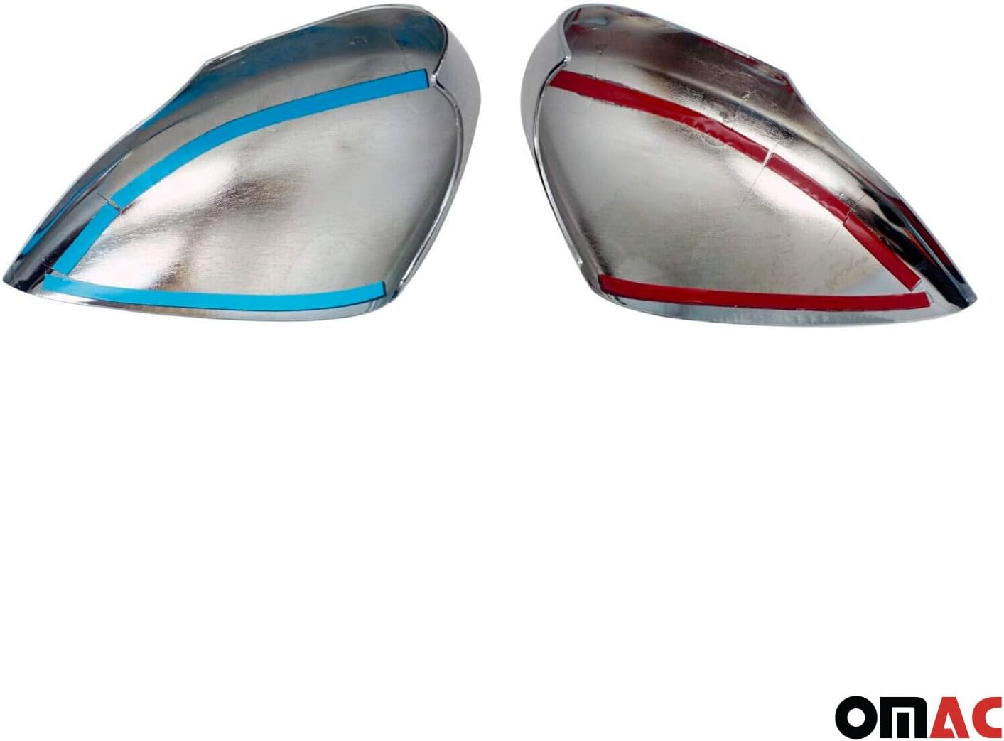 OMAC Side Mirror Cover Caps Fits Ford Fiesta/B-Max 2011-2019 Matt S.Steel 2Pcs