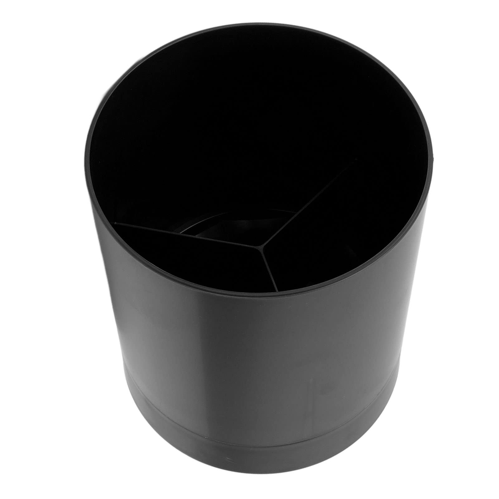 Utensil Storage Basket, Chopstick Basket, Utensil Holder 360 Degree Rotatable Simple Chopstick Basket Tableware Storage Container for Home Kitchen (Black)