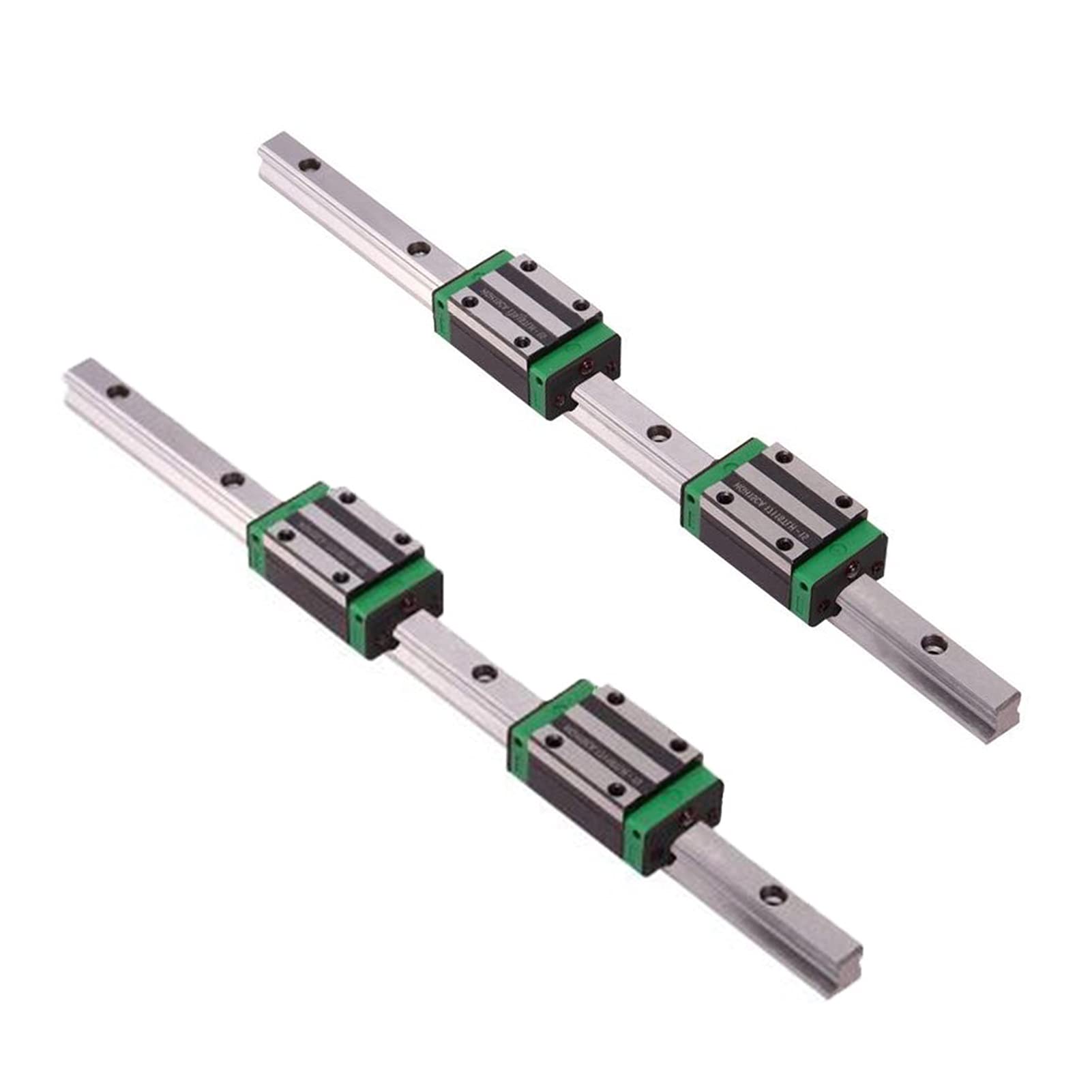 IVEKYKIBC Professional 2PCS HGR20 HGR15 Square Linear Guide Rail+4PCS Slide Bearing Block HGH15CA HGW15CA HGH20CA HGW20CA
