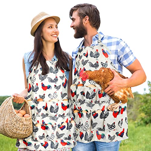 2 Pcs Egg Apron For Fresh Eggs Hen Duck Goose Eggs Holder Aprons Adjustable Gathering Apron With Pockets For Home Kitchen (12 Pockets) #TOP1