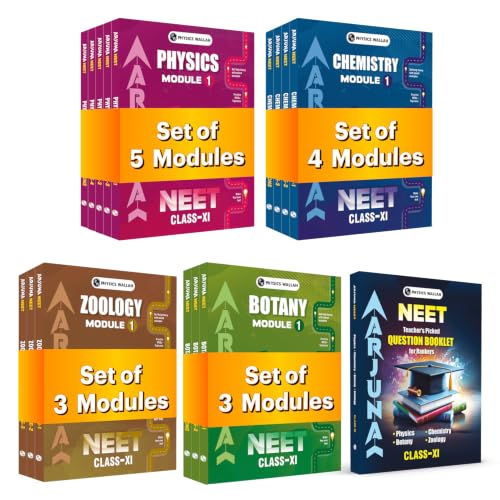 Image of PW Arjuna For NEET Class 11 Physics, Chemistry, Botany & Zoology Modules and Questions Booklet with Solutions Combo Set of 16 Books (2026 Edition)