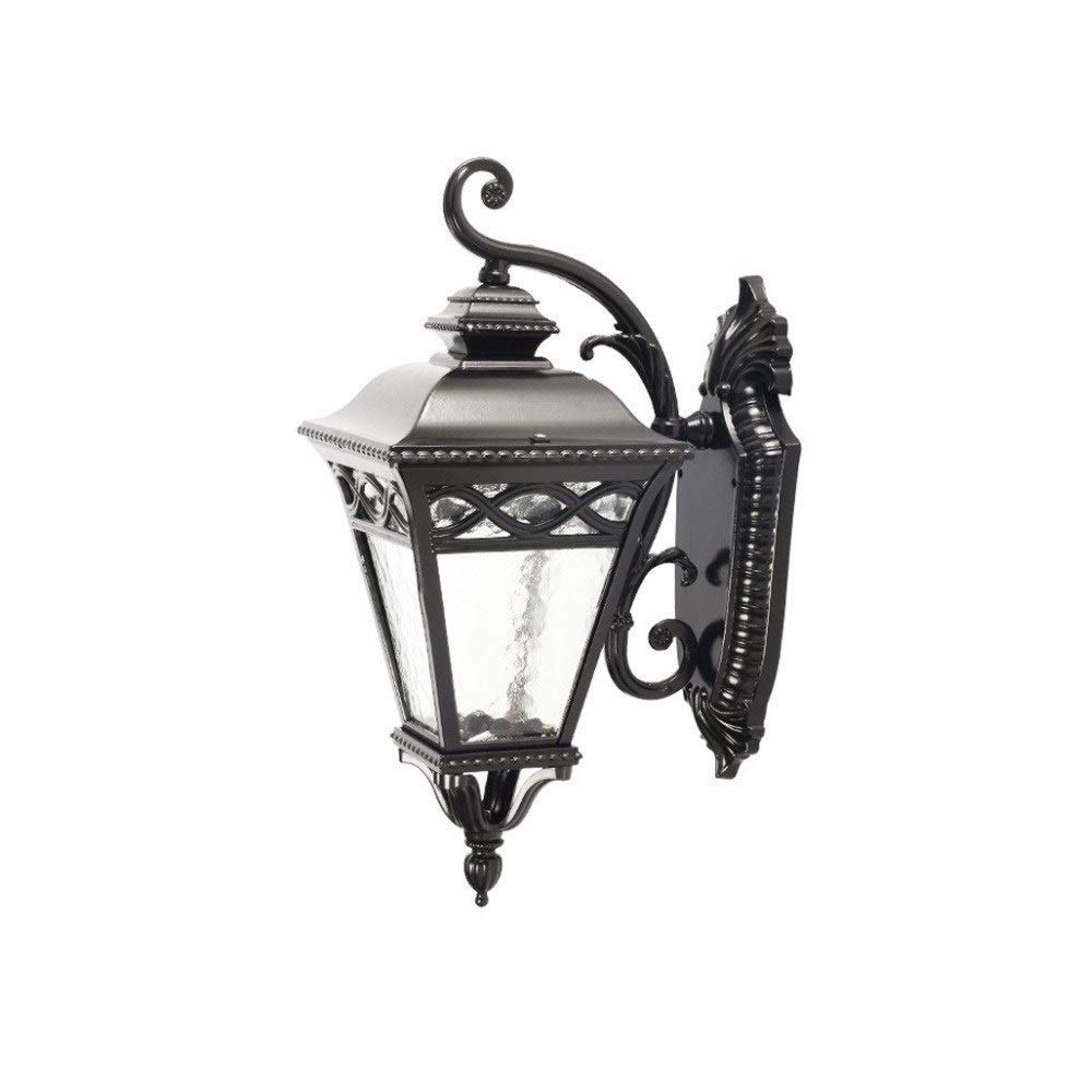 Cadre en métal noir et verre pour lampe murale rustique avec douille E27
