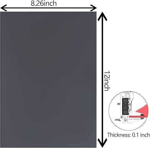 Miniatura 10 de Hojas de sellos de goma para máquina de grabado láser, 2 alfombrillas de goma suave para grabado de tamaño A4 para cortador láser para hacer sellos