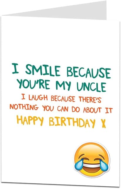 Funny Happy Birthday Card Uncle Perfect For 40th 50th 60th