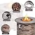 SUNBURY Outdoor Fire Pit Propane Round Fire Pit Table Fire Column, Stonecrest 40,000 BTU Gas Fire Pits for Outside w Lava Rocks, Waterproof Cover, CSA Certified