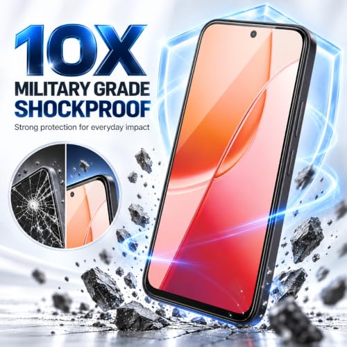 Image of ArmourPro Tempered Glass for Vivo Y31t 5G - 9H Screen Protector with Black Border, Anti Scratch, Edge-to-Edge Coverage, HD Clarity, Smooth Touch, Case Friendly | Black