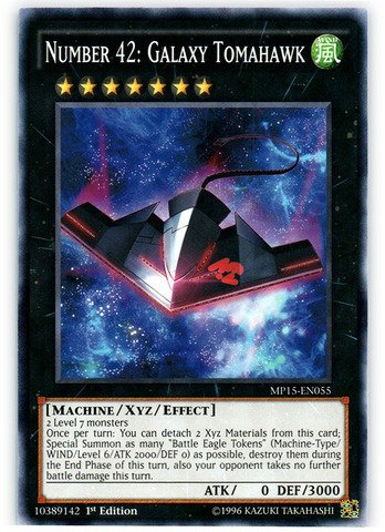 Amazon.com: YU-GI-OH! - Number 42: Galaxy Tomahawk (MP15-EN055
