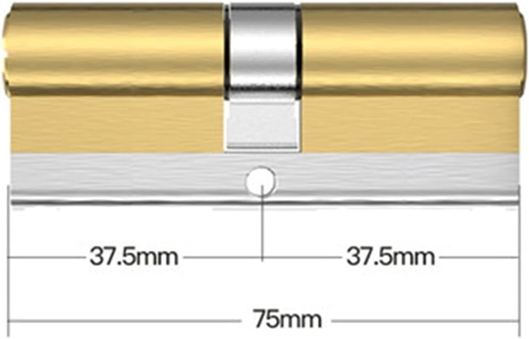 10 Keys Lock Replacement C Grade Security Entrance Door Lock Cylinder Knob Cylinder Defiant Double Cylinder Lock(A32.5B57.5 L90mm)