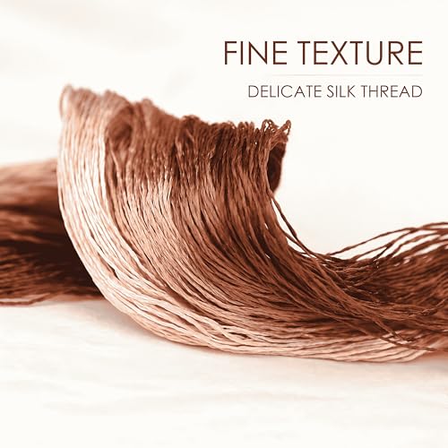 Image of Mulberry Silk Floss Embroidery Thread Floss-Cross Stitch Threads China Silk Woven Jewelry Threads DIY Sewing Kits (117)