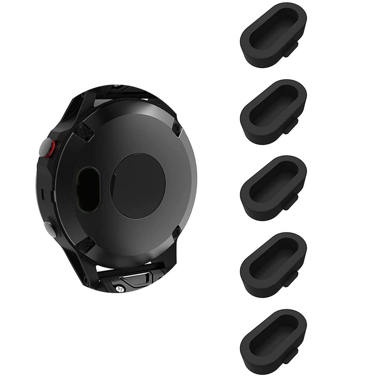 hellosyFenix 5/5S/5X/6S/6/6X/7/7S/7X Charger Port Protector, Silicone Dust Plug Anti-dust Plugs Compatible for Garmin Instinct/Venu 2/965/955/945/935/245/255/265/Tactix/Vivoactive 3/4/s60/s62