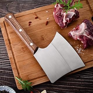 TUNFOU Bone Knife, Heavy Duty Bone Cleaver Knife Meat Cleaver High Carbon Steel Bone Cutting Knife Bone Chopping Knife for Home Kitchen Restaurant
