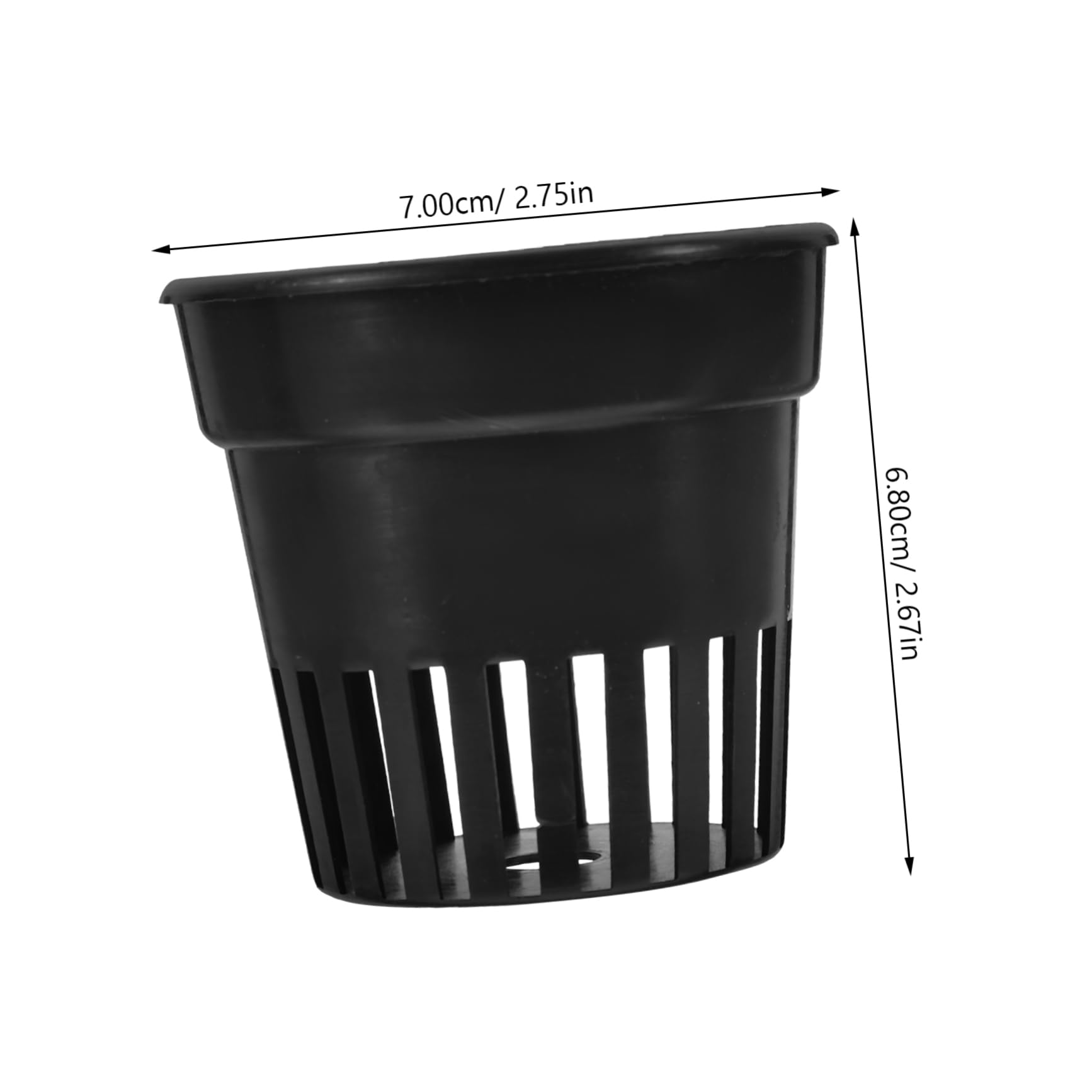 Holibanna 12Pcs Nursery Pot Baskets for Aquatic Plants Plastic Grow Cups with Drainage for Hydroponic Gardening and Water Plant Cultivation Black